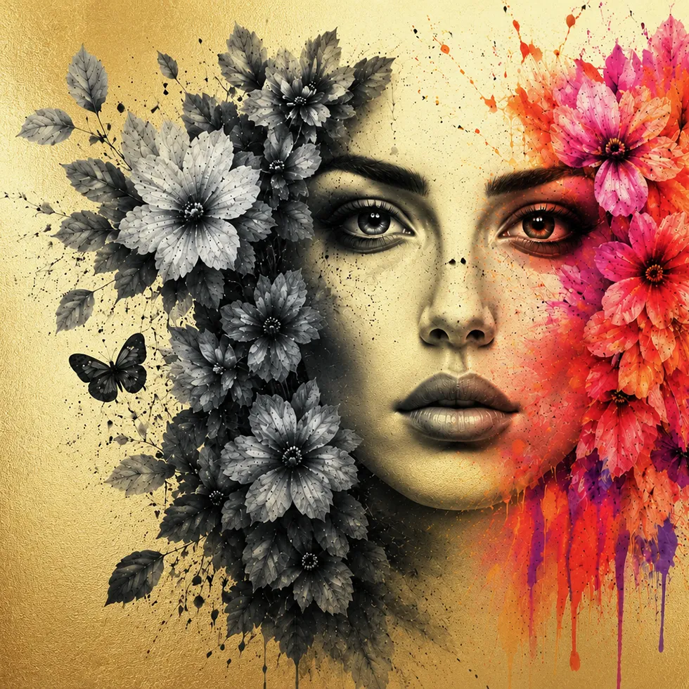 Gold-coated wall suitable for custom wall printing and premium wall graphics