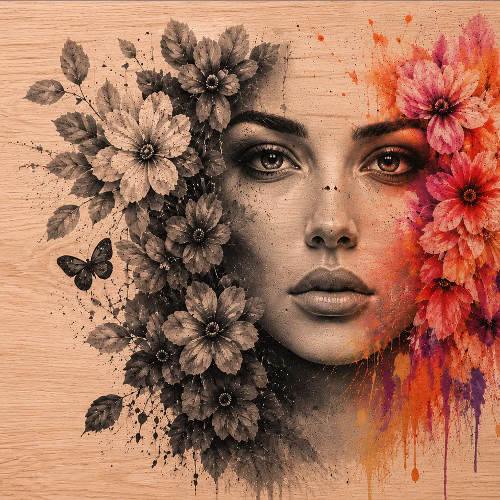 Wood panel suitable for custom wall printing and decorative wall graphics